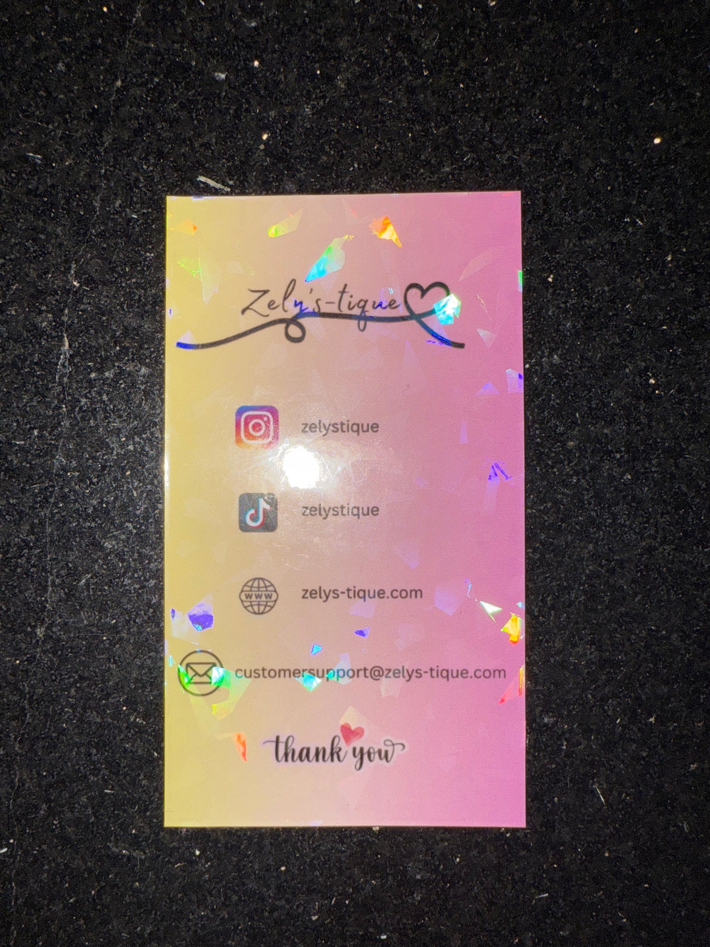 Custom Holographic Business Card- Waterproof