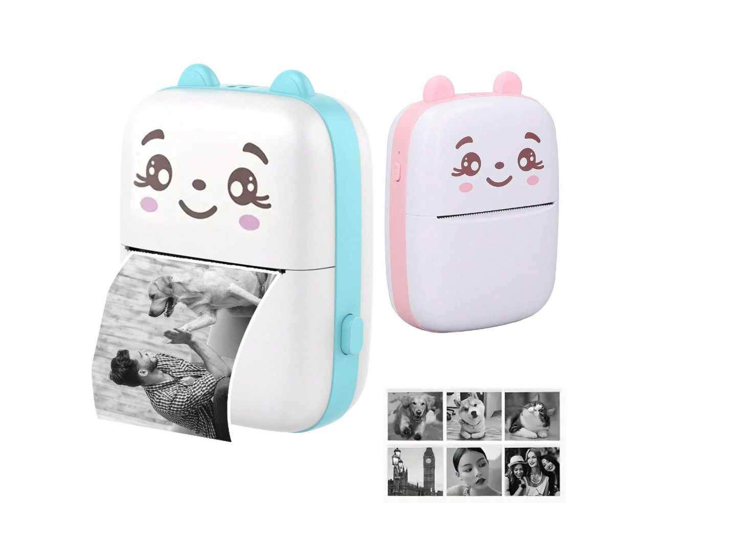 Portable Thermal Label Printer, Mini Photo Printer For IPhone/Android For Gifts, Study Notes, Work Photos, Pictures, Memos