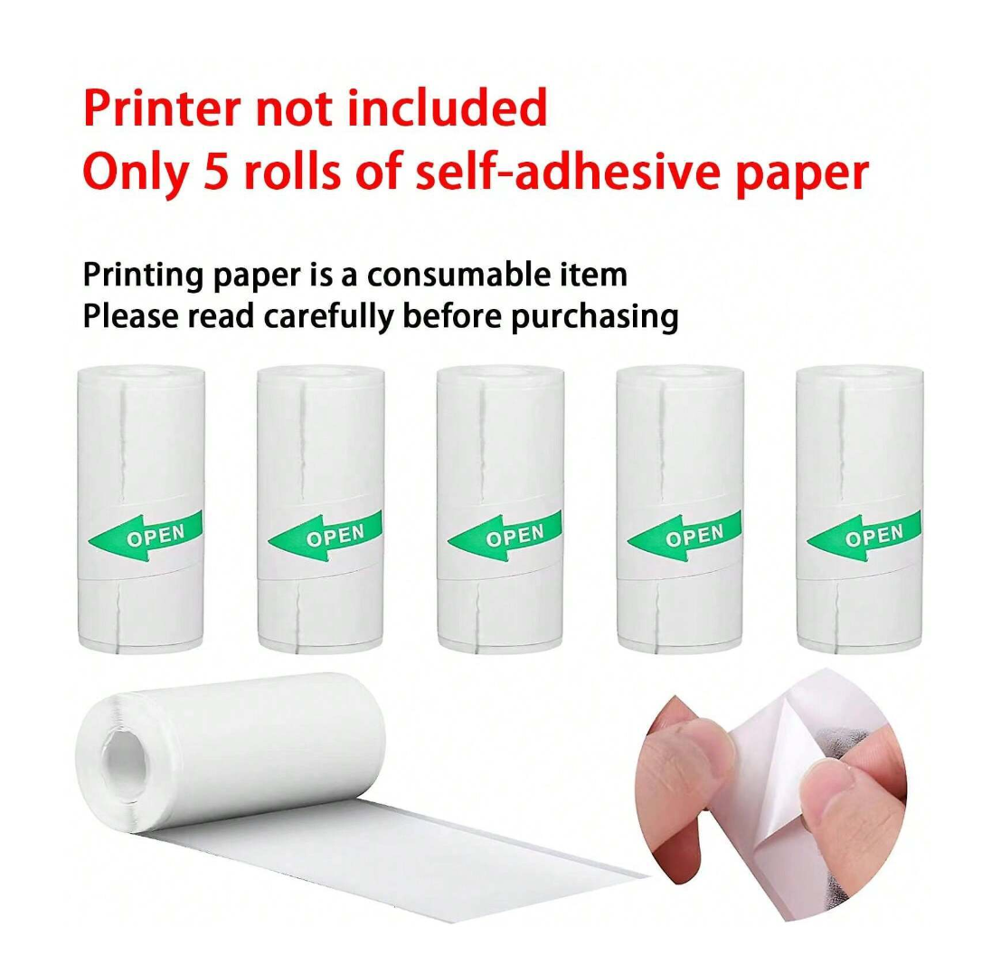 5 Rolls of Self Adhesive Paper